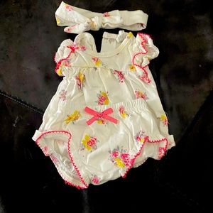 3 piece NB baby girl outfit